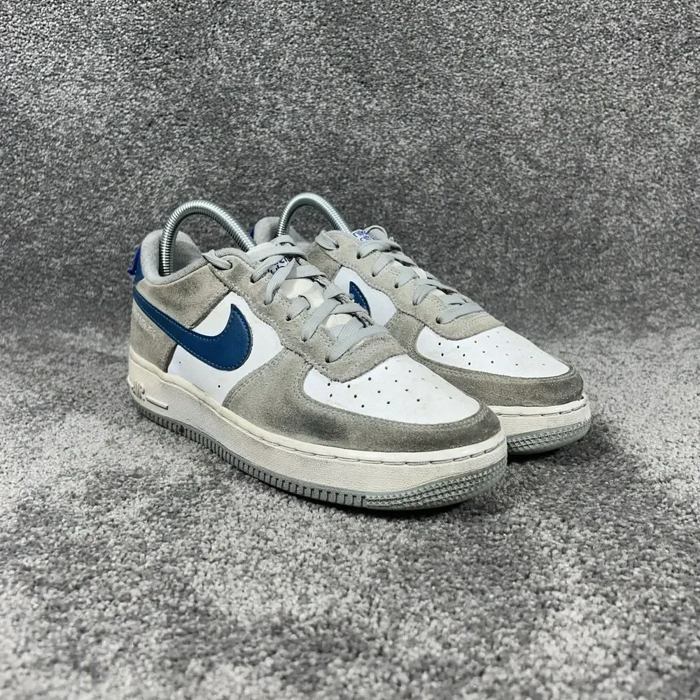 Nike Air Force 1 LV8 Low Athletic Club DH9597-001 Kid Size 6Y White Blue Shoes